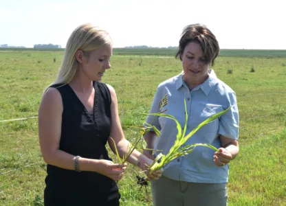 Klobuchar visits local sixth-generation farmer